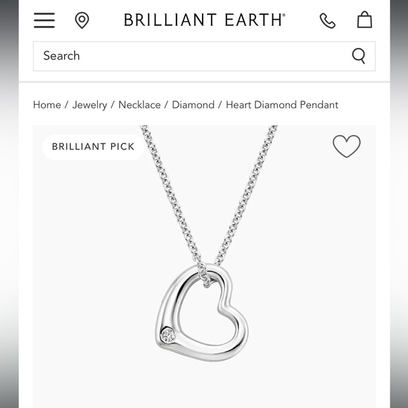 Brilliant Earth - Heart Diamond Pendant Necklace - Picture 1 of 4